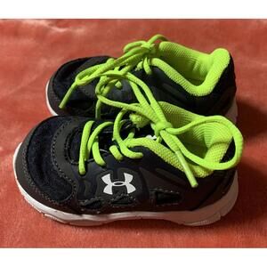 Under Armour Sneakers Toddler size 4 Gray Green Underarmour euc